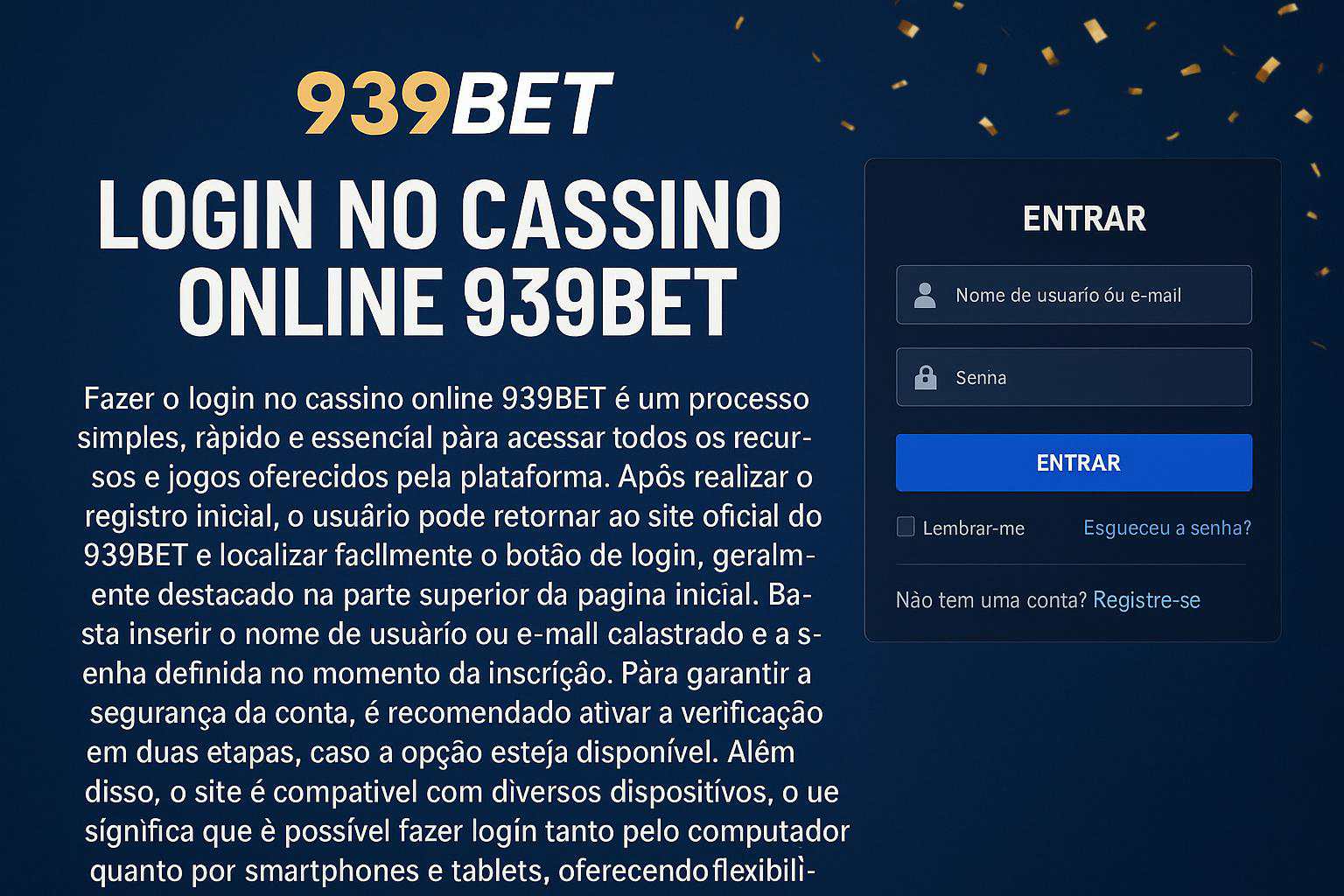 Registro na 939BET Garante Acesso a uma Vasta Seleção de jogo